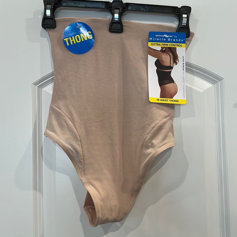 NWT! Slimshaper by Miracle Brands extra firm control hi waist thong